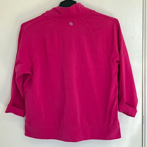 Hyba Women's Activewear Short Zip Up Sweater 3/4 Sleeve Size M - Picture 6 of 6